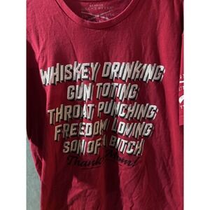 Grunt Style Thanks Mom T-Shirt - Red‎ Size Medium 100% Cotton